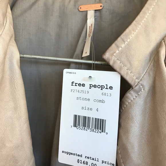 Free People Vegan Cropped Moto Jacket - Picture 4 of 5